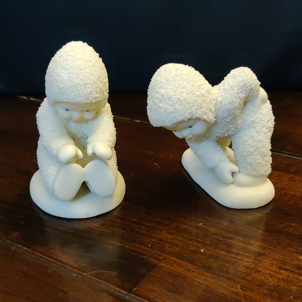 Department 56 Snowbabies I Can Touch My Toes Set Vintage Collectibles
